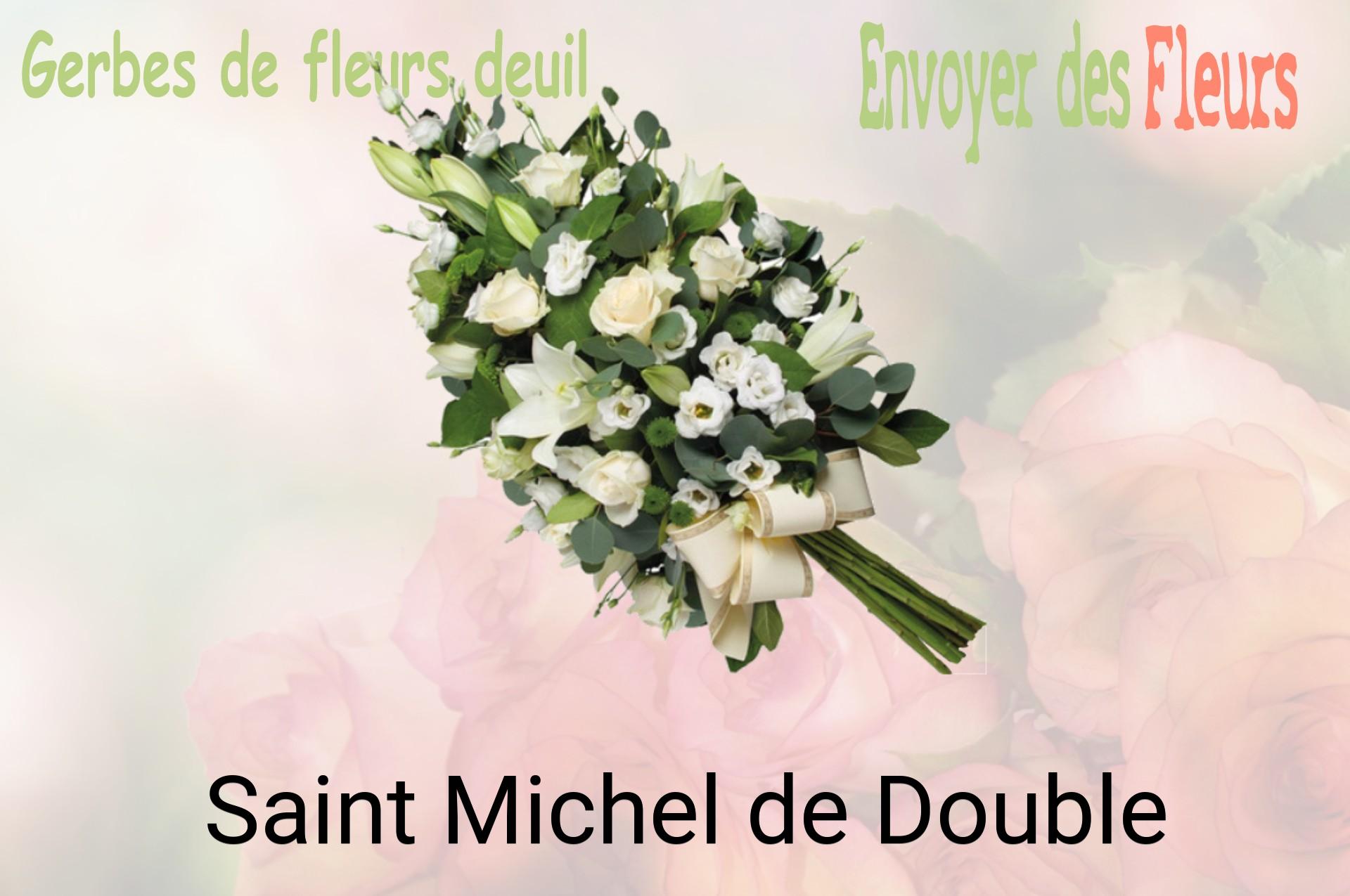 Gerbe de fleurs de deuil livrée à Saint-Michel-de-Double